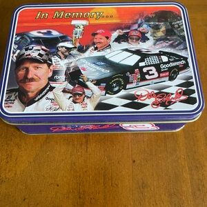 NASCAR Memorabilia Tin Box - Multicolor